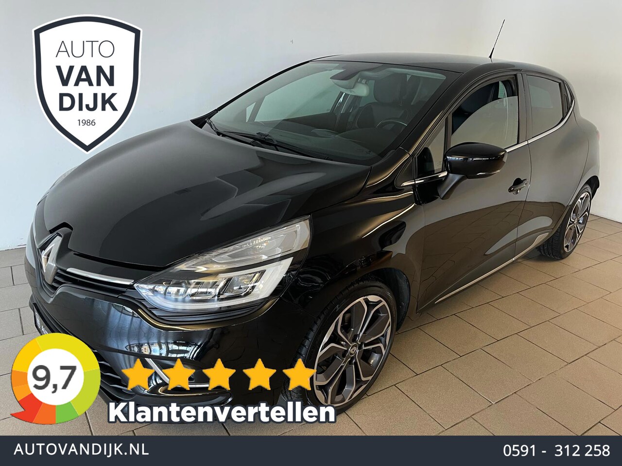 Renault Clio - 0.9 TCe Intens AIRCO CLIMA NAVI CRUISE LED HALF LEER PRIVACY GLAS VELGEN NIEUWSTAAT - AutoWereld.nl