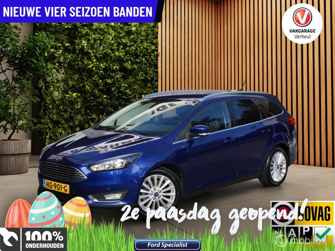 Ford Focus Wagon - 1.0 Titanium Edition|Trekhaak|Boekjes|Nap - AutoWereld.nl