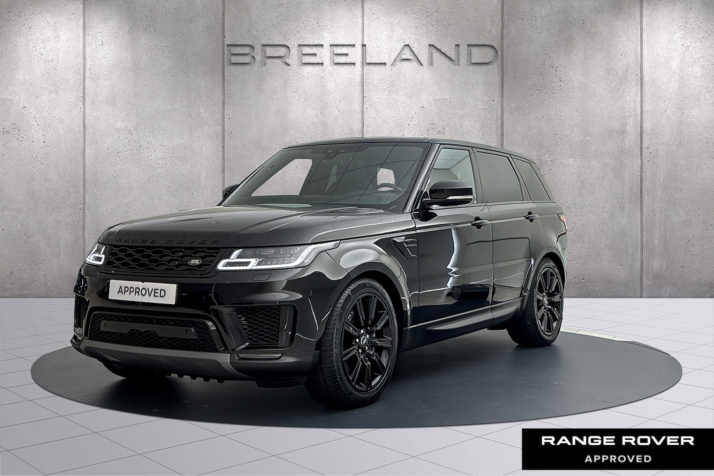 Land Rover Range Rover Sport - P400e SE Panoramadak | 21 inch Gloss black Santorini Black / Ebony - AutoWereld.nl