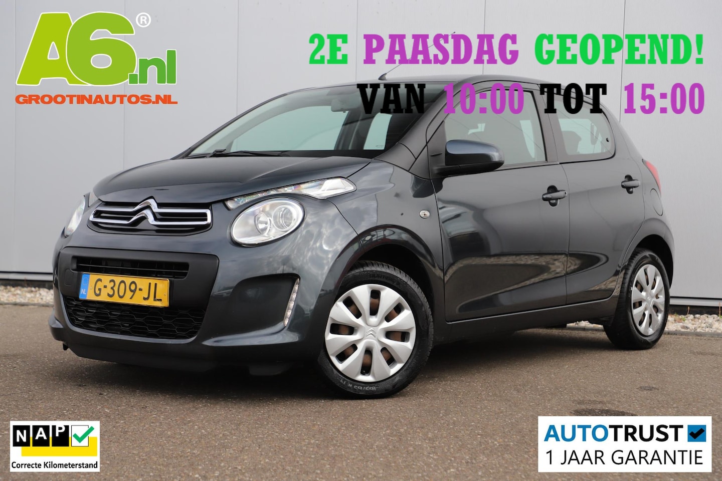 Citroën C1 - 1.0 VTi Feel Radio Bluetooth Airco Elektrische Ramen - AutoWereld.nl