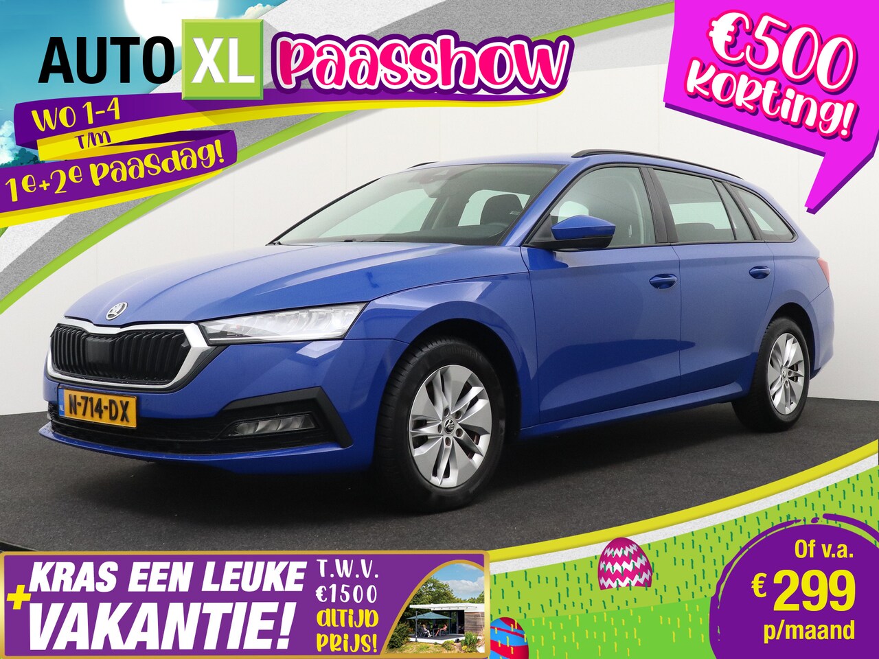Skoda Octavia Combi - 1.0T 110 PK Aut. Business+ Sportstoelen Camera Dodehoek - AutoWereld.nl