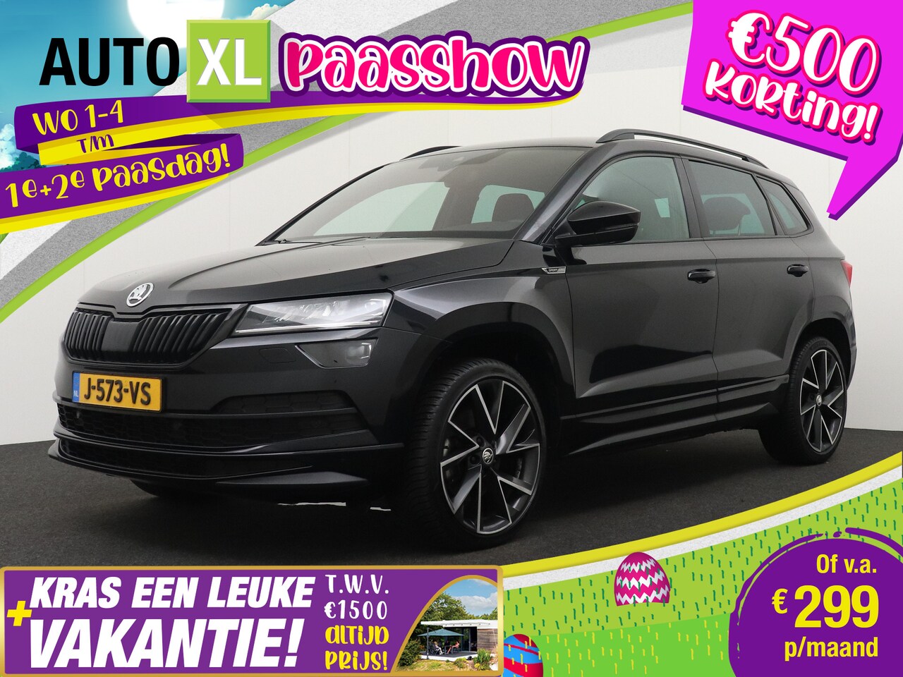 Skoda Karoq - 1.5 TSI 150 PK Aut. Sportline Trekhaak Adapt.Cruise 19'LMV - AutoWereld.nl