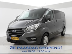 Ford Transit Custom - 2.0 TDCI 130 PK AUT. L2H1 DUBBEL CABINE LIMITED | 2 SCHUIFDEUREN | TREKHAAK | CAMERA | STO
