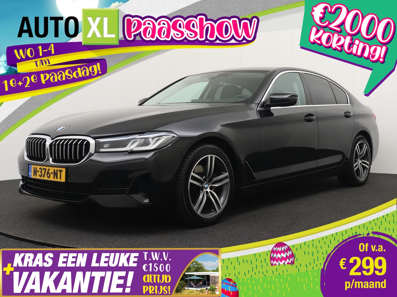 BMW 5-serie - 520i Business Edition Plus Laser-Light Leder Memory Carplay - AutoWereld.nl