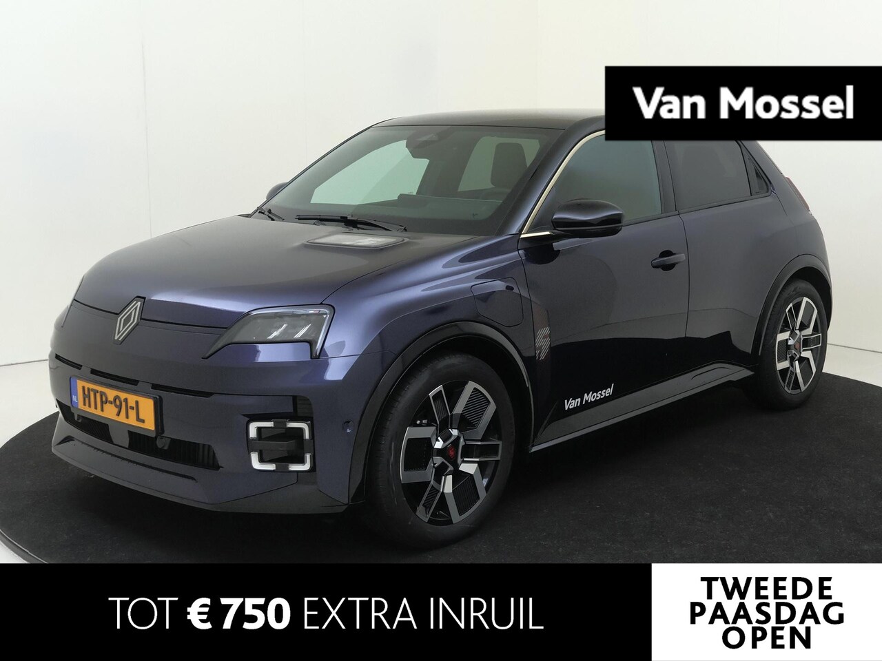 Renault 5 - urban range iconic cinq 40 kWh | Pack Safety & Advanced Driving Assist | Bleu Nocturne - AutoWereld.nl