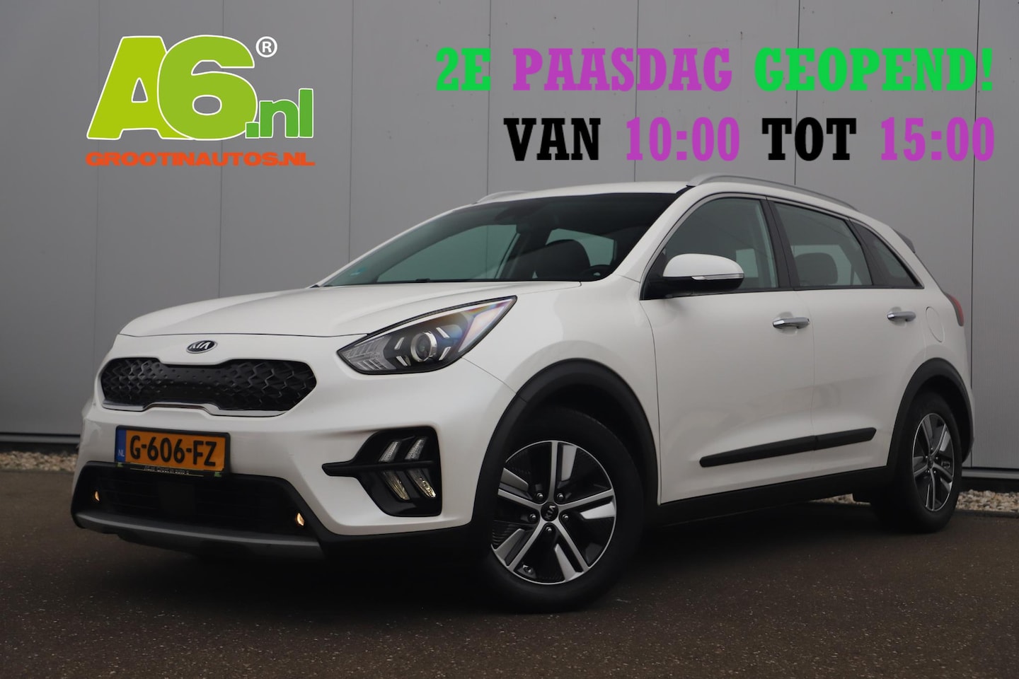 Kia Niro - 1.6 GDi Hybrid DynamicLine 140PK Automaat Half Leder Navigatie Camera Clima Adaptive Cruis - AutoWereld.nl