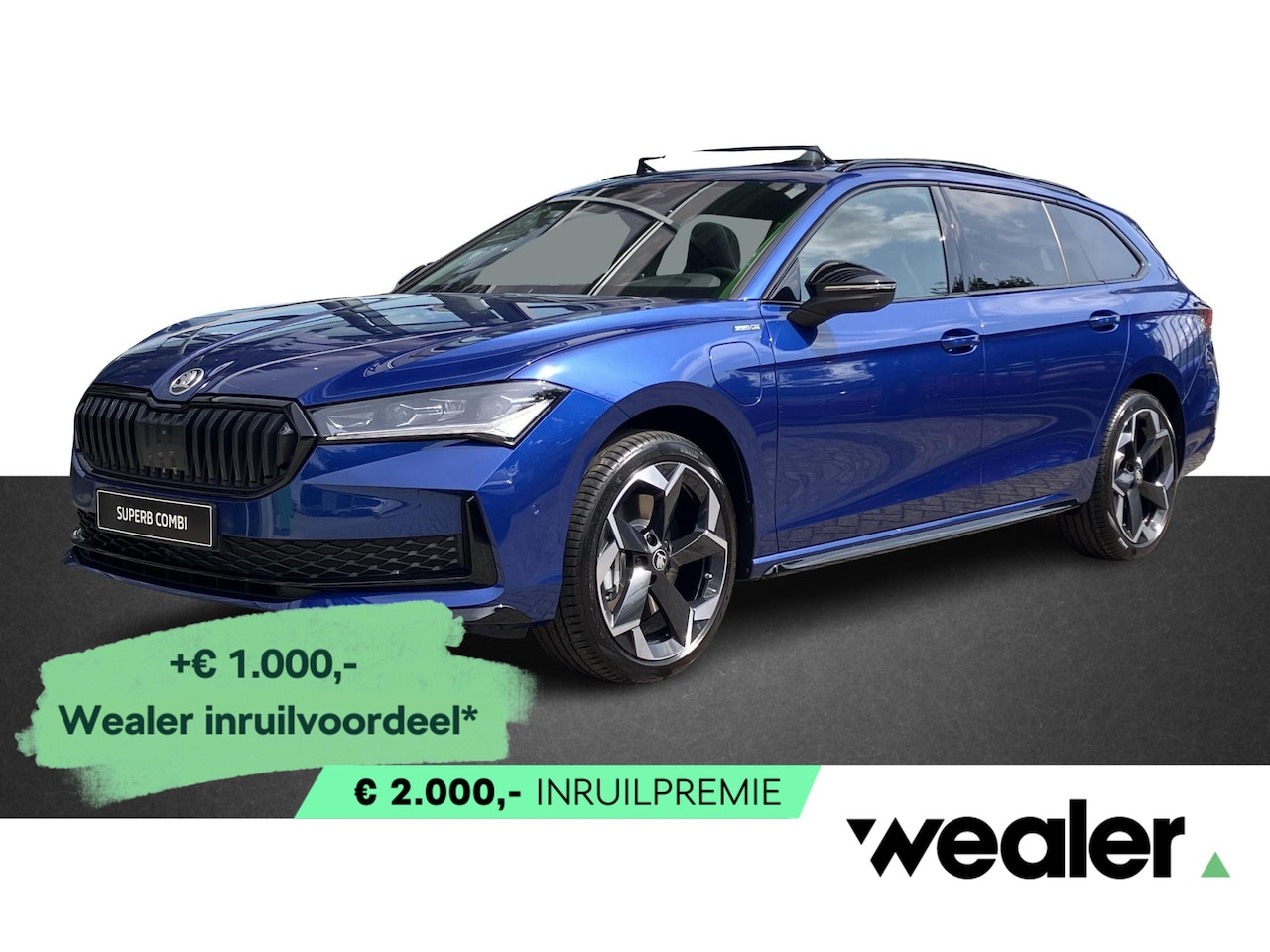 Skoda Superb Combi - Sportline Business 1.5 TSI PHEV 204 PK DSG Automaat | Panorama dak | Suite Sport Leder | 1 - AutoWereld.nl