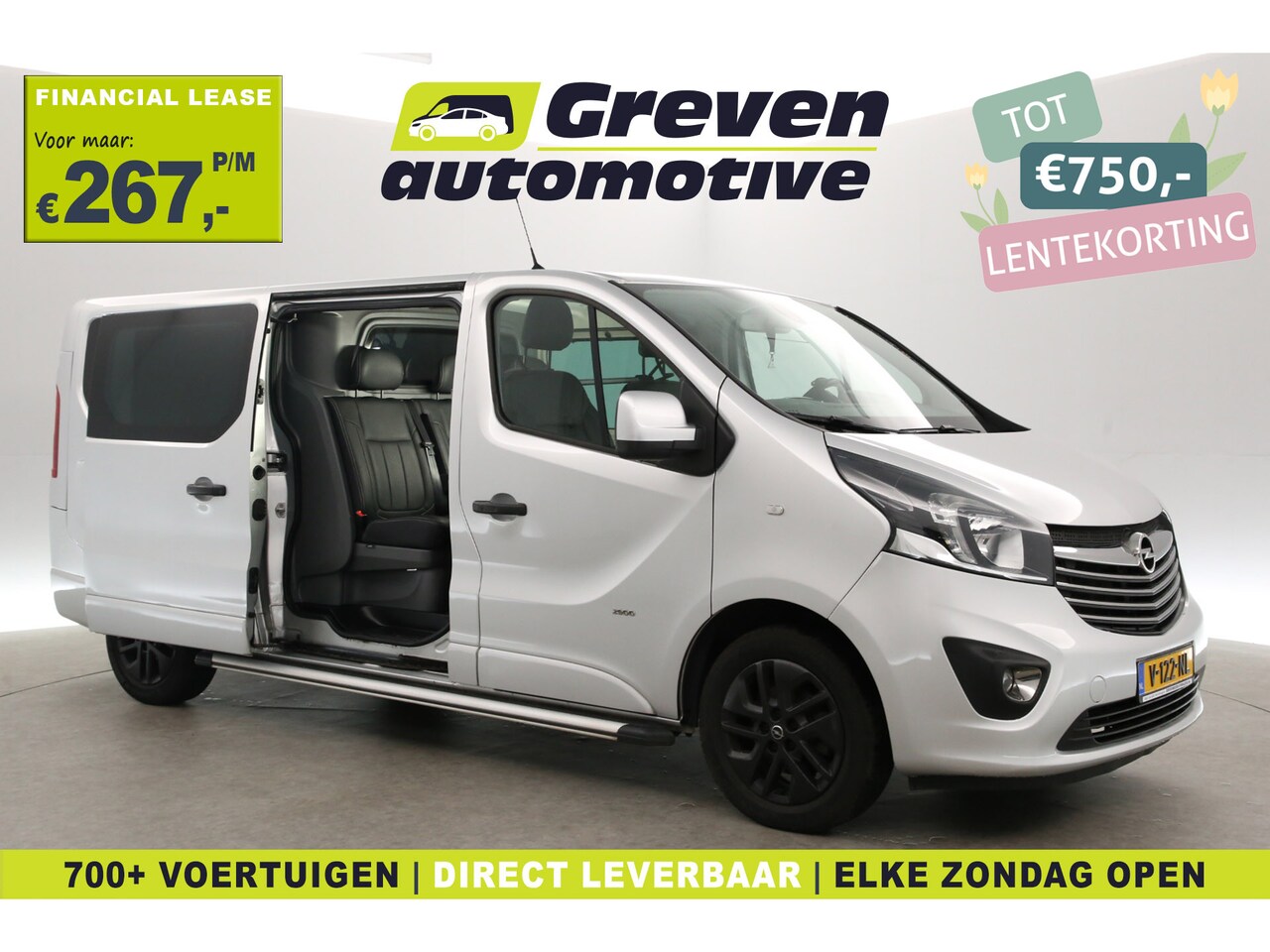Opel Vivaro - 1.6 CDTI Sport 146PK L2H1 | Dubbele Cabine | Airco | Cruise | Camera | Leder | Stoelverw. - AutoWereld.nl