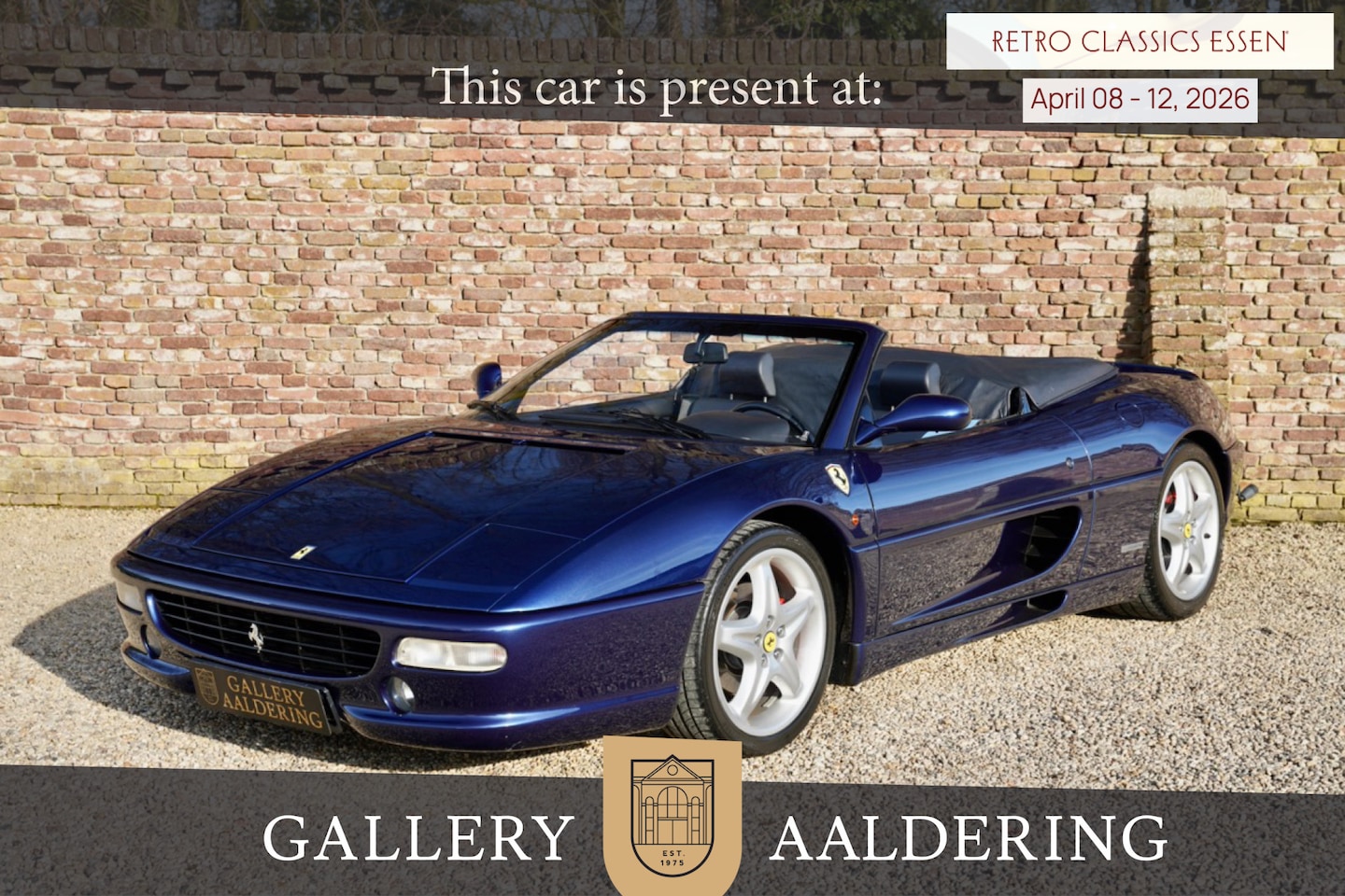 Ferrari F 355 - Spider F1 "15.000 kilometers" Stunning Blu Tour de France exterior with matching blue leat - AutoWereld.nl
