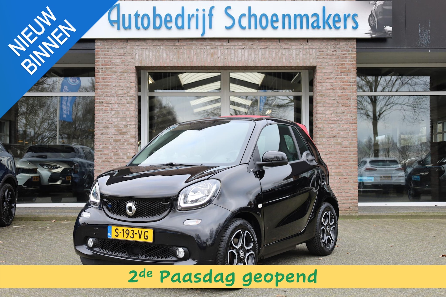 Smart Fortwo cabrio - EQ prime 18 kWh LEER CARPLAY STOELVERW. NAVI AIRCO CLIMA CRUISE LMV - AutoWereld.nl