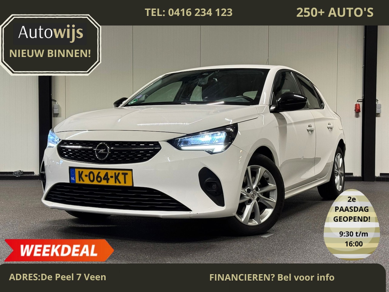 Opel Corsa - 1.2 Elegance|LED|CARPLAY|D-RIEM VV|GROOT SCHERM|KEYLESS| - AutoWereld.nl
