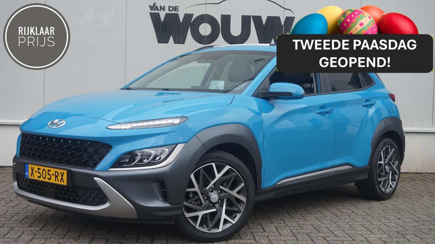 Hyundai Kona - 1.6 HYBRID Premium Automaat Schuif-Kanteldak Stoelverstelling | Leder | HUD | Navigatie 10 - AutoWereld.nl