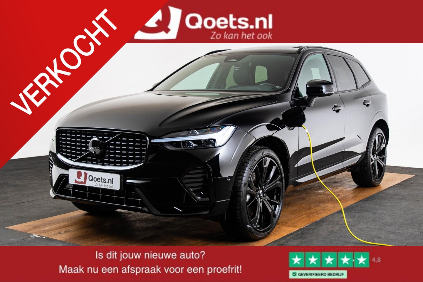 Volvo XC60 - 2.0 T8 Plug-in hybrid AWD Plus Black Edition Panoramadak - Adaptieve Cruise Control - 360° - AutoWereld.nl