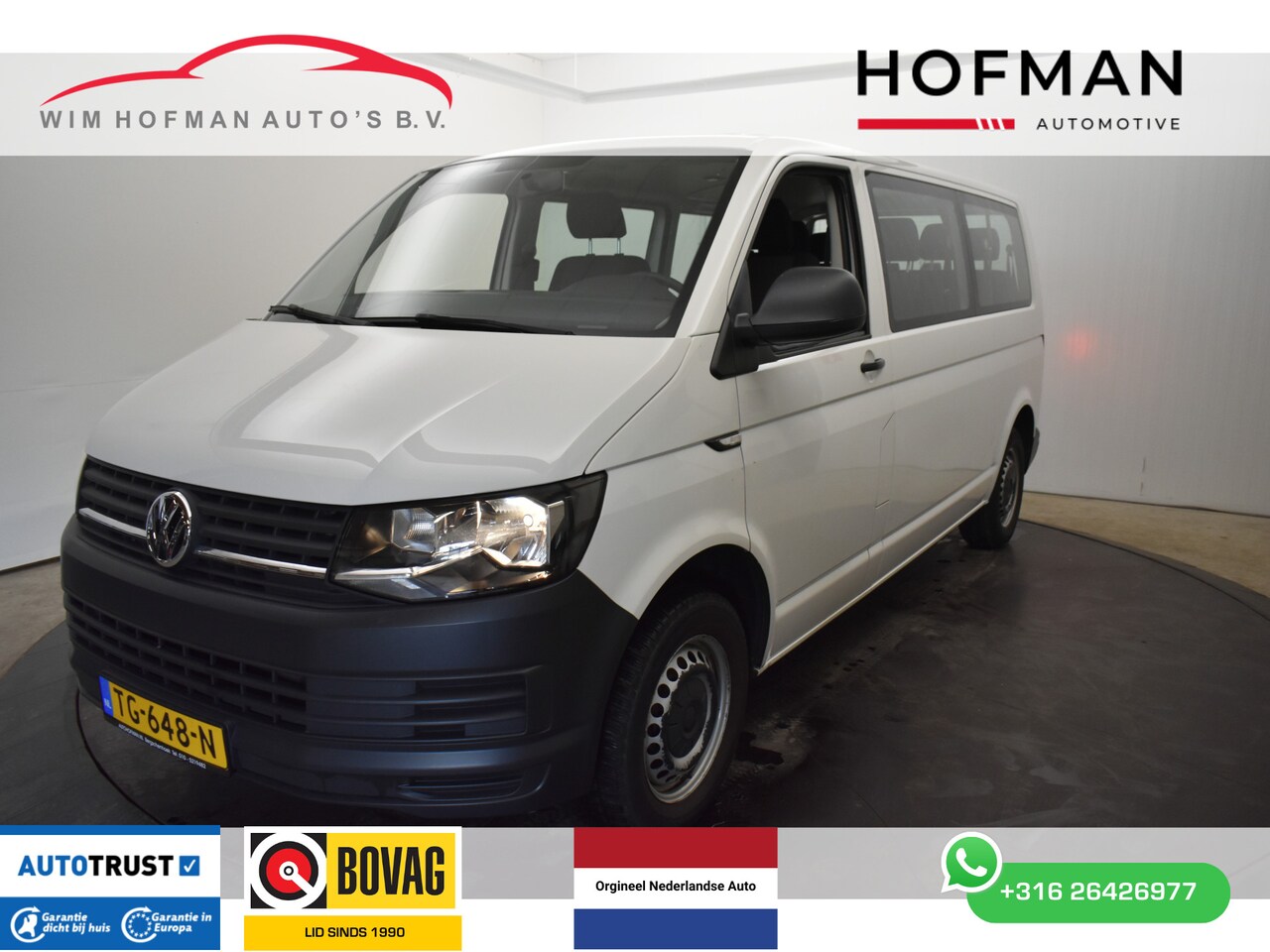 Volkswagen Transporter Kombi - 2.0 TDI L2H1 Airco 2+2+2+3 Opstelling - AutoWereld.nl