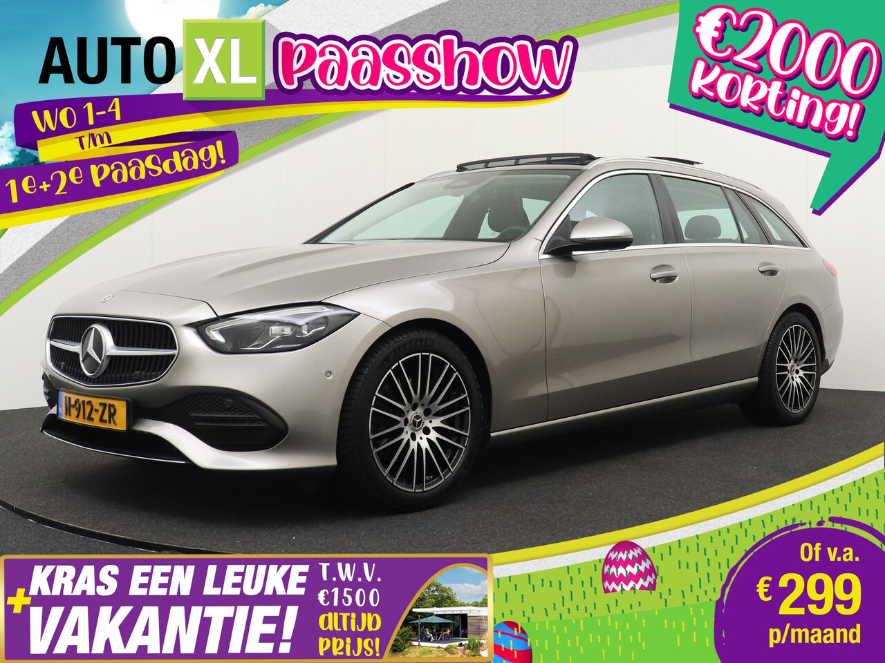 Mercedes-Benz C-klasse Estate - 200 204 PK Luxury Pano-dak El.Trekhaak Leder - AutoWereld.nl