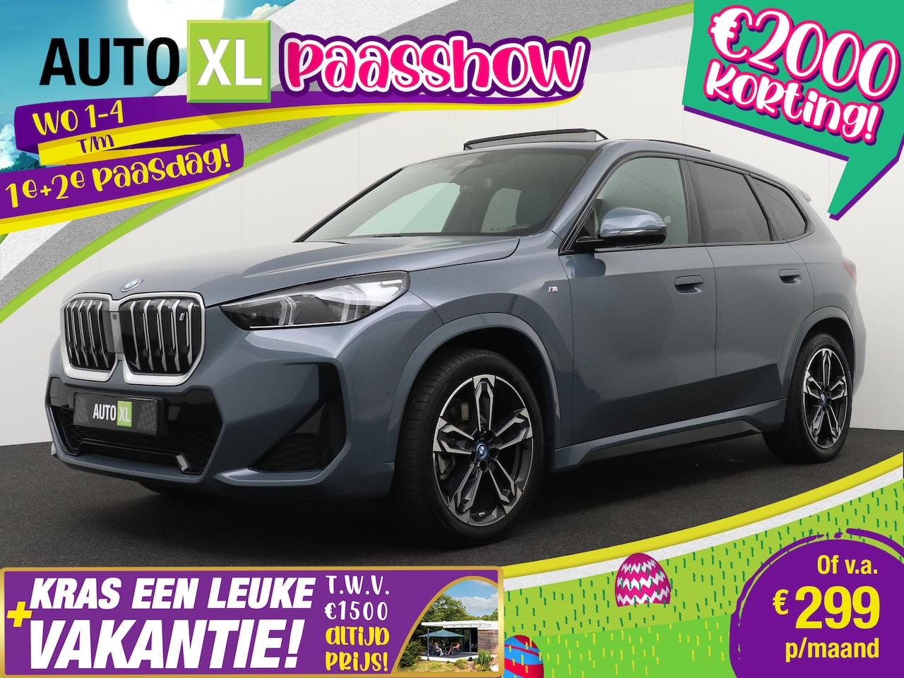 BMW iX1 - xDrive30 67 kWh (98%SOH) 313 PK M-sport+ Pano-Dak Carplay Camera - AutoWereld.nl
