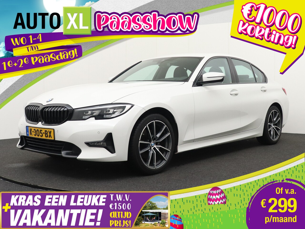 BMW 3-serie - 320i 184 PK M-Sport Half-Leder/Sportstoelen 18'LMV Carplay LED - AutoWereld.nl