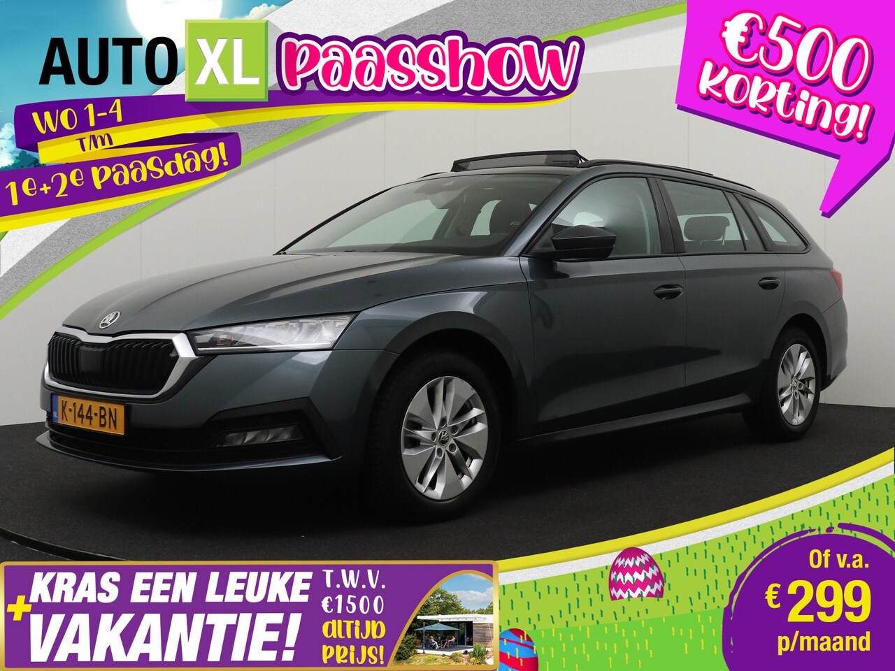 Skoda Octavia Combi - 111 PK TSI Business+ Pano-dak Climate Elek.Trekhaak - AutoWereld.nl