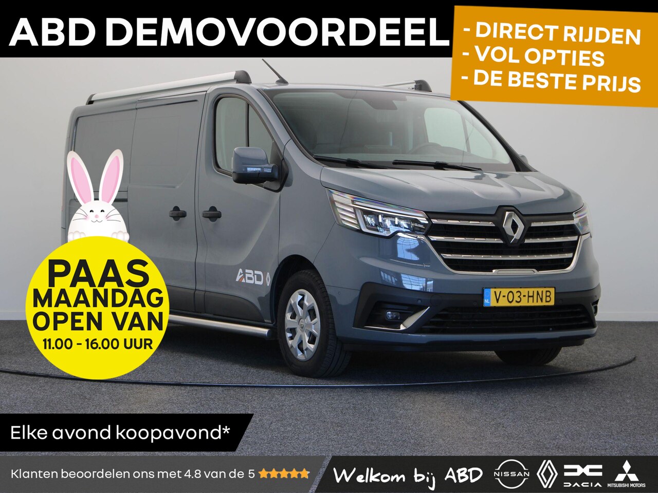 Renault Trafic E-Tech - T29 L2H1 Comfort 52 kWh | Roofrails | Sidebars | Parkeersensoren rondom | Achteruitrijcame - AutoWereld.nl