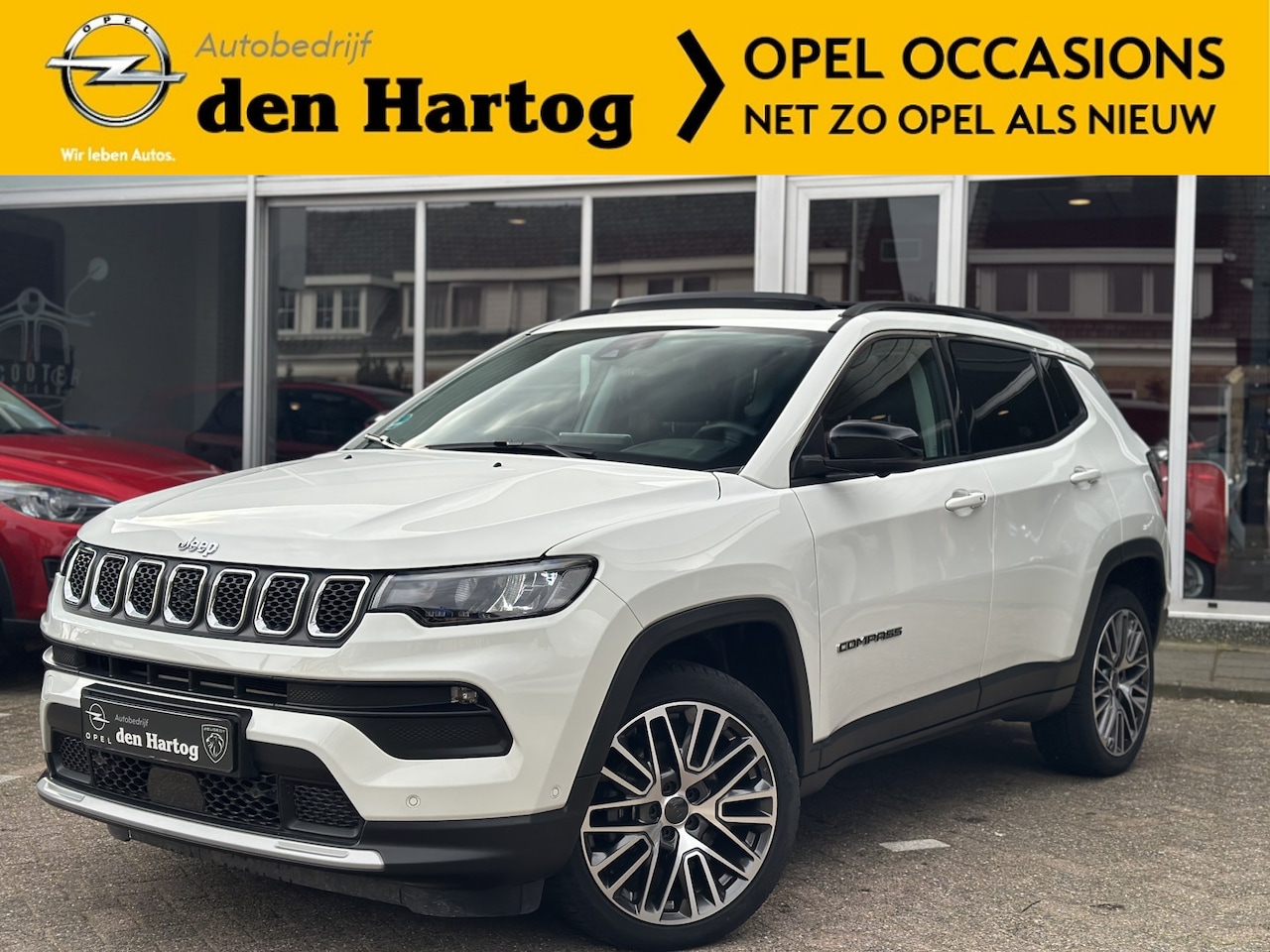 Jeep Compass - 1.5T e-Hybrid Altitude Panorama Dak/19 inch/stoel en stuurverwarming - AutoWereld.nl