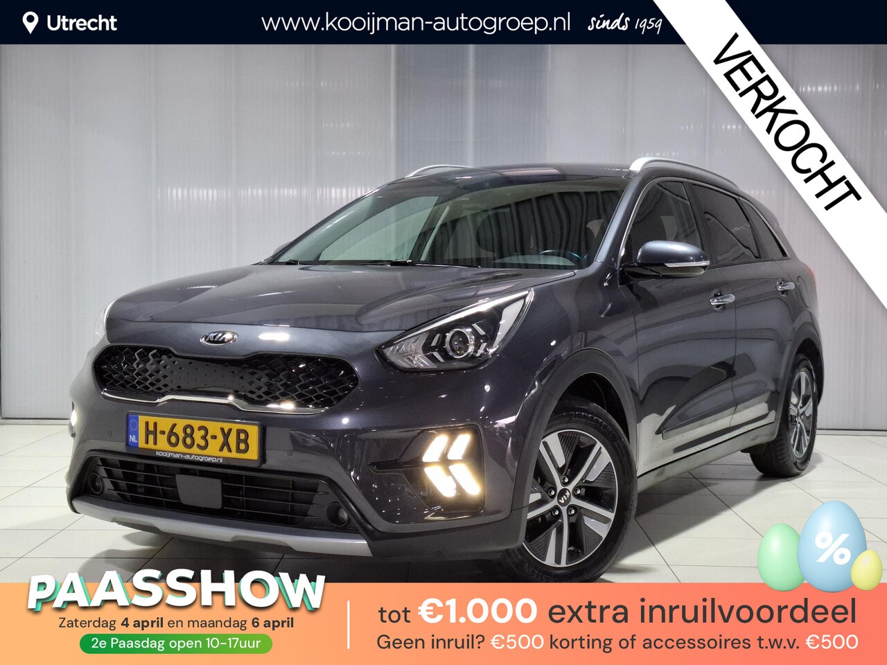 Kia Niro - 1.6 GDi Hybrid DynamicLine Trekhaak, Apple Carplay/Android Auto, Navigatie, Camera. - AutoWereld.nl