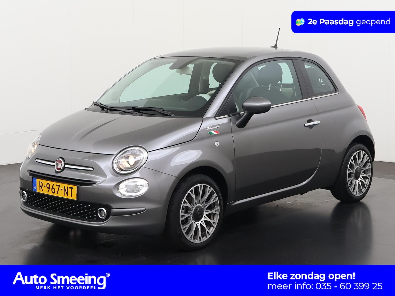 Fiat 500 - 1.0 Hybrid Dolcevita | Panoramadak | Digital Cockpit | Navigatie | Parkeersensor | Zondag - AutoWereld.nl