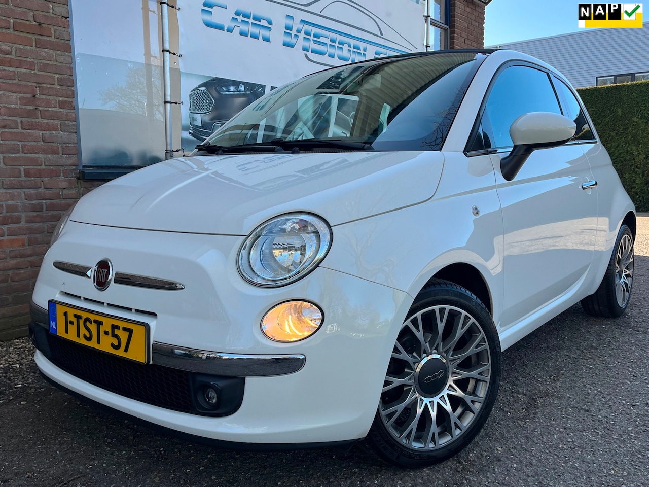 Fiat 500 C - 0.9 TwinAir Turbo Lounge|Cabrio|Airco|Pdc|Apple carplay| - AutoWereld.nl