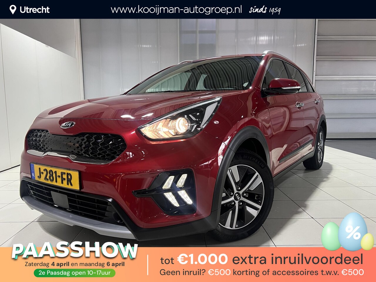 Kia Niro - 1.6 GDi Hybrid DynamicLine Apple Carplay/Android Auto, Navigatie, Camera. - AutoWereld.nl