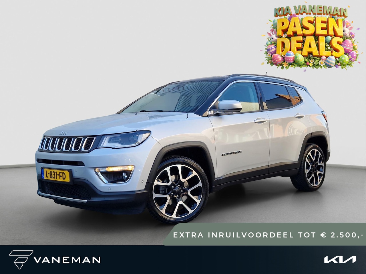 Jeep Compass - 1.3T Limited Automaat | Tot € 2.500,- extra inruil tijdens dit Paasweekend! | Trekhaak | B - AutoWereld.nl