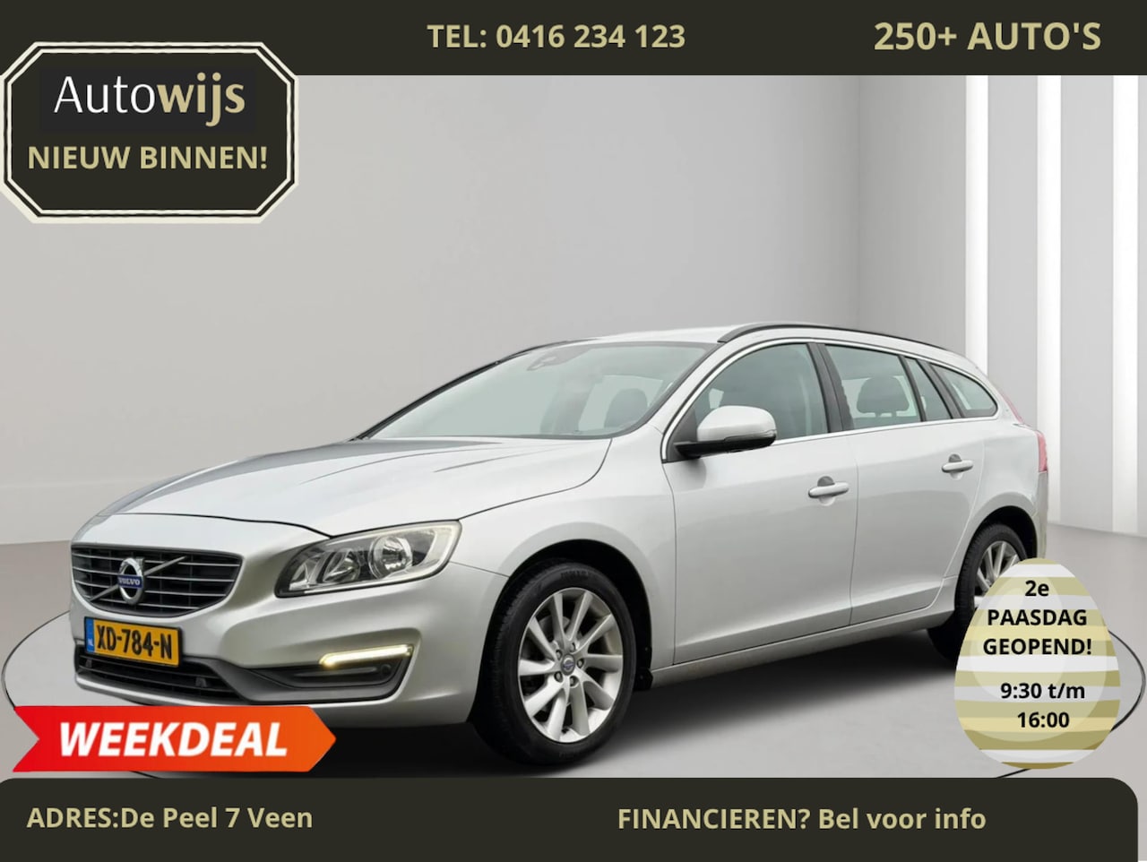 Volvo V60 - 1.6 D2 R-Design|Navi|102DKM|Goed onderhouden - AutoWereld.nl