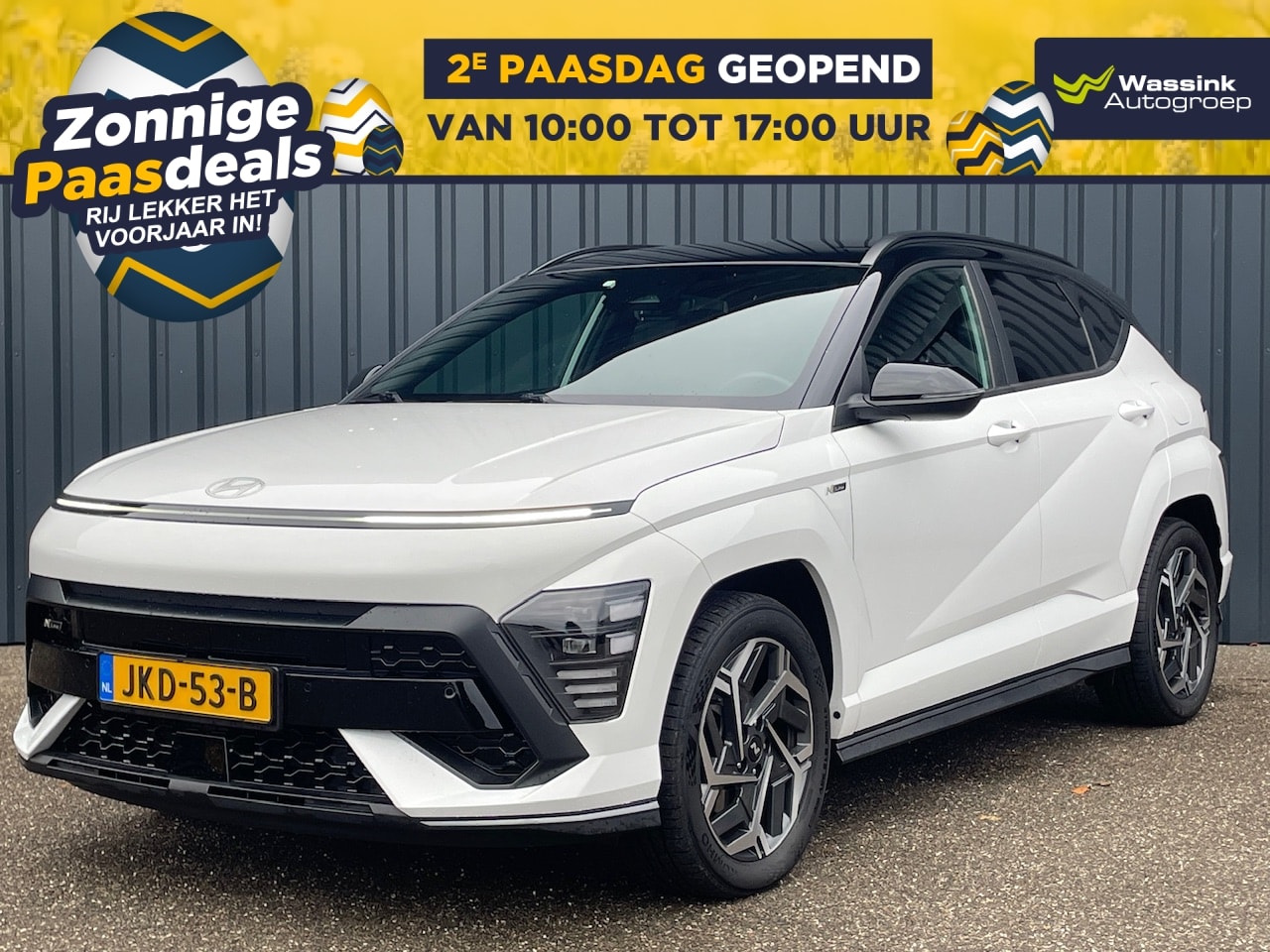 Hyundai Kona - 1.6 GDI HEV 141pk DCT N-Line Edition I Adaptive Cruise I CarPlay I Navigatie I Camera I Pa - AutoWereld.nl
