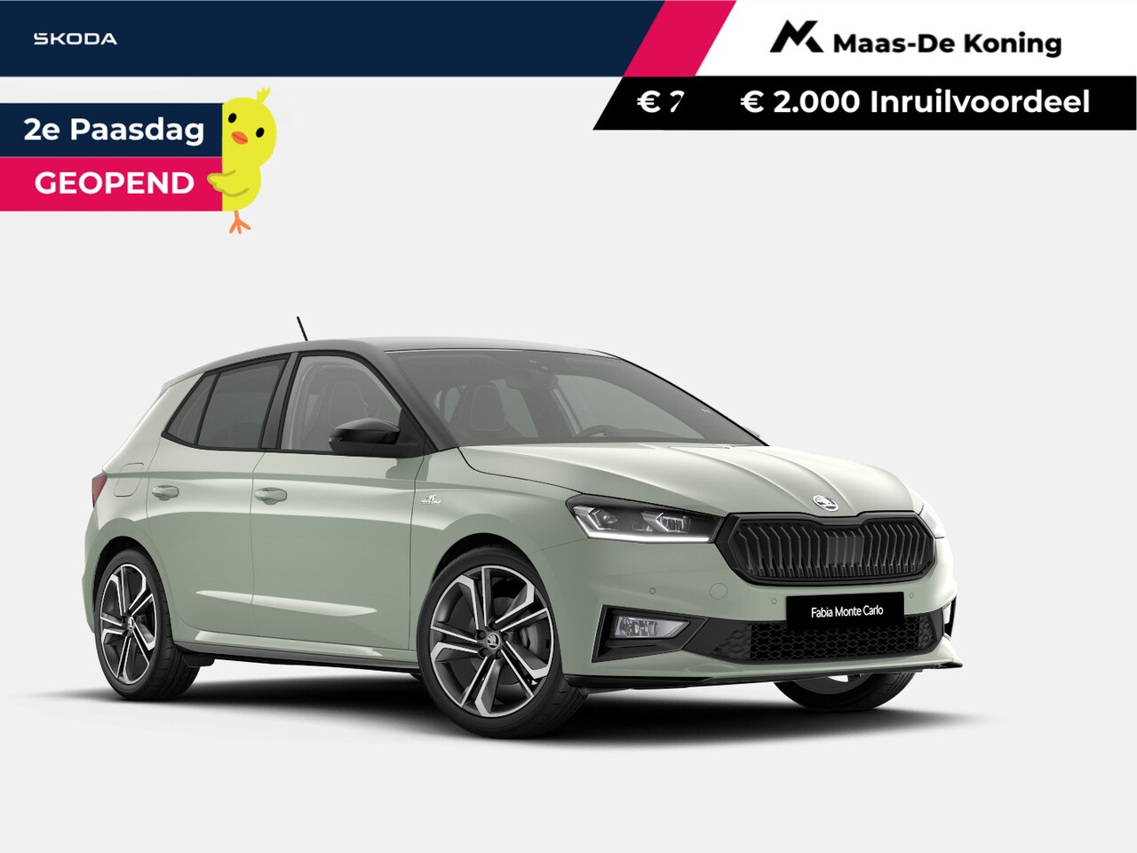 Skoda Fabia - Monte Carlo 1.0 TSI 85 kW / 115 PK Hatchback 7 ver | Licht en Zicht Plus | 18' Libra velge - AutoWereld.nl