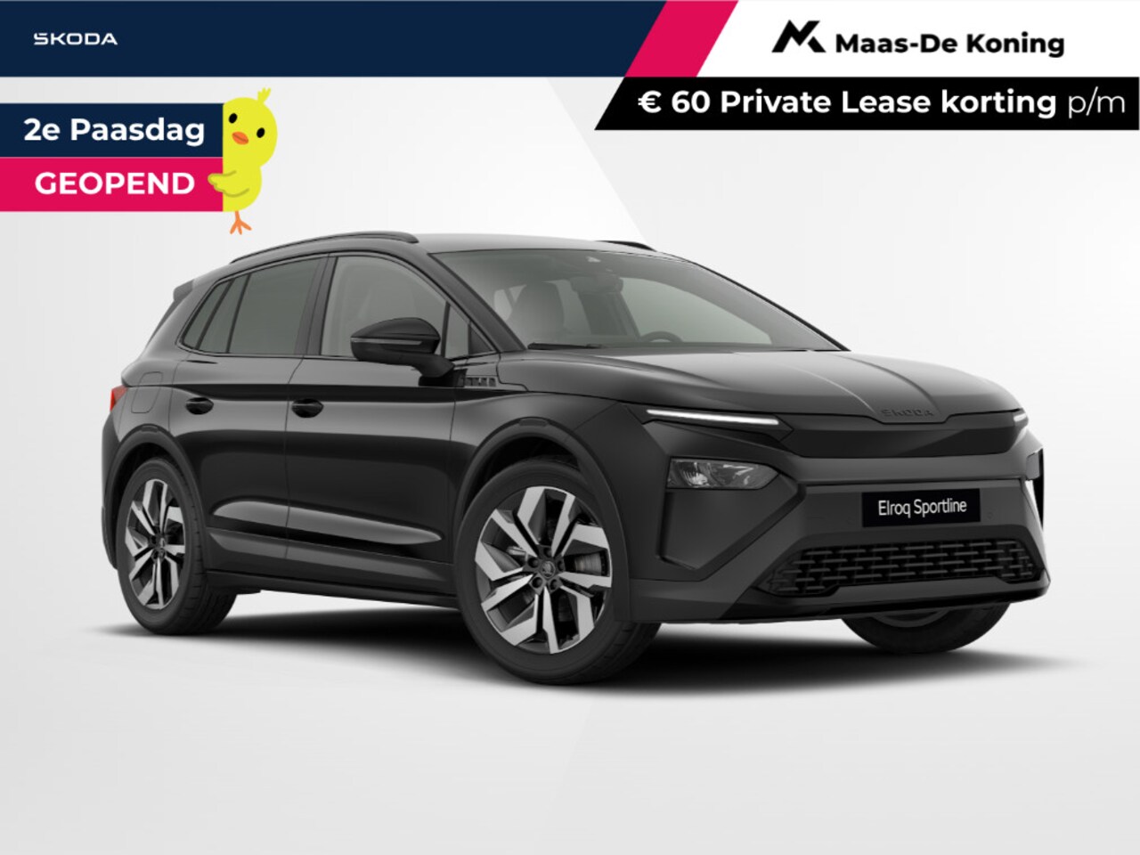 Skoda Elroq - 60 Sportline | Black Magic | 20 inch Vega Velgen | Private lease v.a. €481,- p/m | €3000,- - AutoWereld.nl