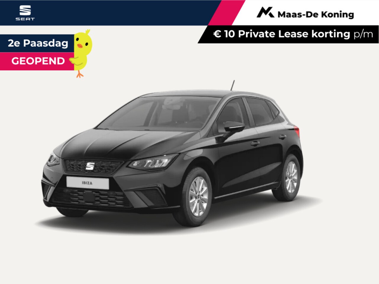 SEAT Ibiza - Style 1.0 EcoTSI 70 kW / 95 PK Hatchback 5 deurs 5 versn. handbak | midnight black - AutoWereld.nl