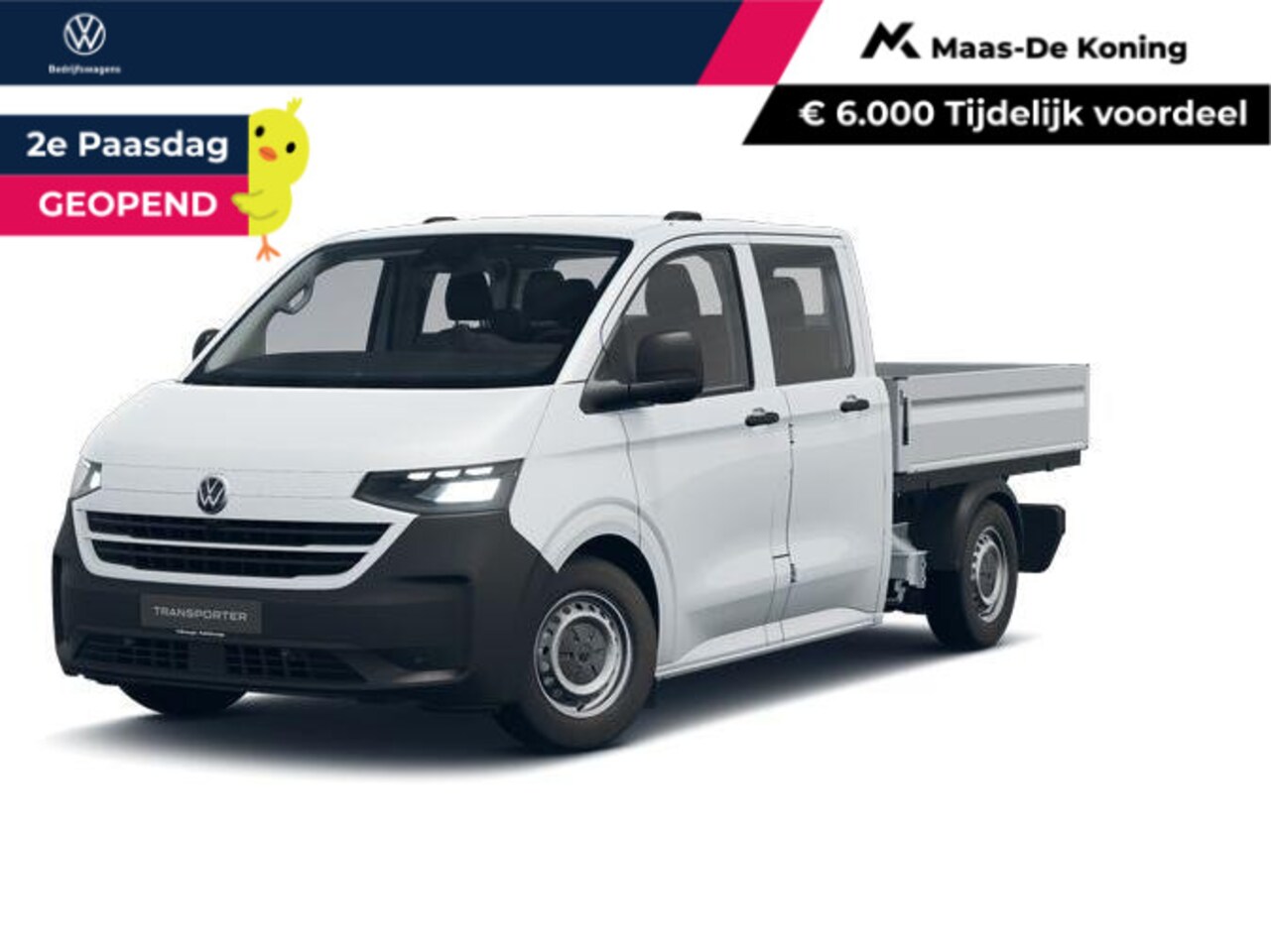 Volkswagen e-Transporter - Pick-Up Dubbel Cabine 70kWh 218pk L2 733941 - AutoWereld.nl