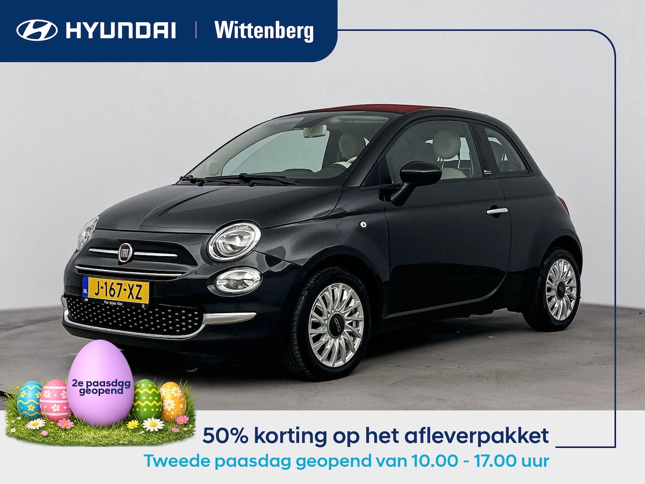 Fiat 500 C - 1.0 Hybrid Lounge | Cabrio | Navigatie | Lichtmetalen velgen | Airco | Cruise | - AutoWereld.nl