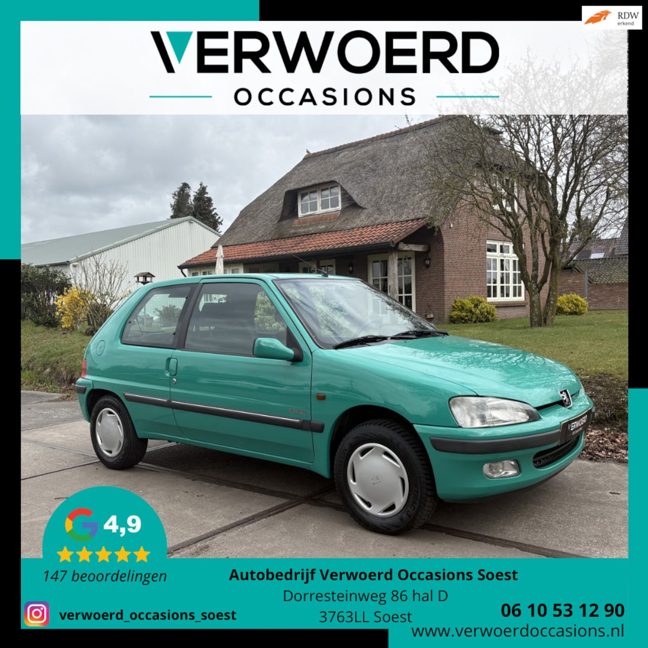 Peugeot 106 - 1.4 Accent|AUTOMAAT|STUURBEKRACHTIGING|ELEKTR RAMEN|ELEKTR. SPIEGELS|LAGE KM|BOEKJES|ONDER - AutoWereld.nl