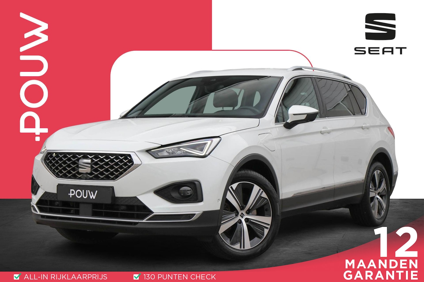 SEAT Tarraco - 1.4 TSI e-Hybrid 245pk PHEV Xcellence | SoH 93% | Trekhaak | 360 Camera | Stoelverwarming - AutoWereld.nl