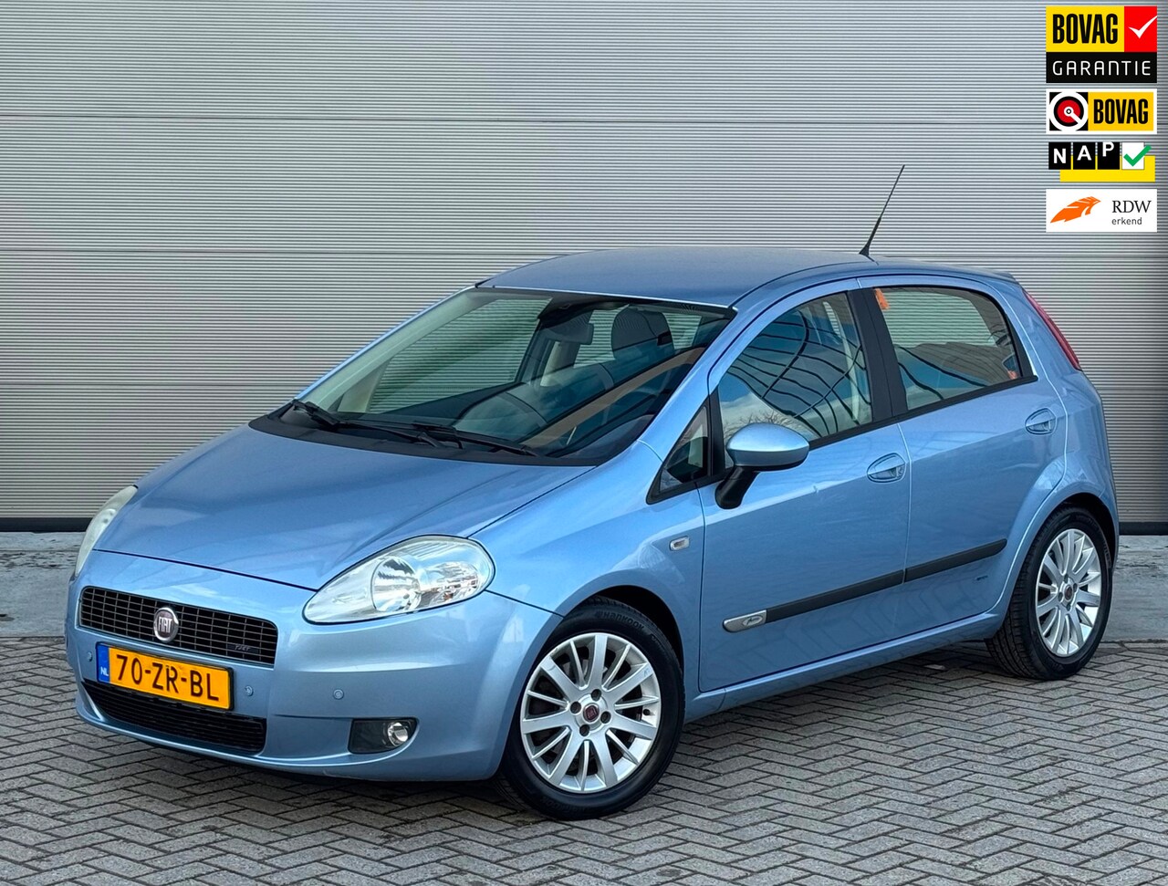 Fiat Grande Punto - 1.4 16V Turbo 120pk 5DR 2008 Blauw NAP - AutoWereld.nl