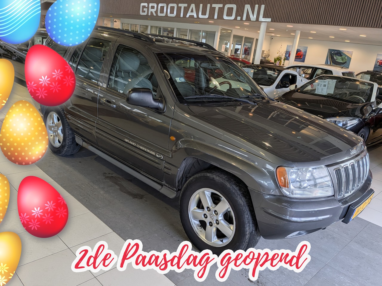 Jeep Grand Cherokee - 4.7i V8 Overland High Output Automaat Airco, Cruise Control, Trekhaak, Stuurbekrachtiging - AutoWereld.nl