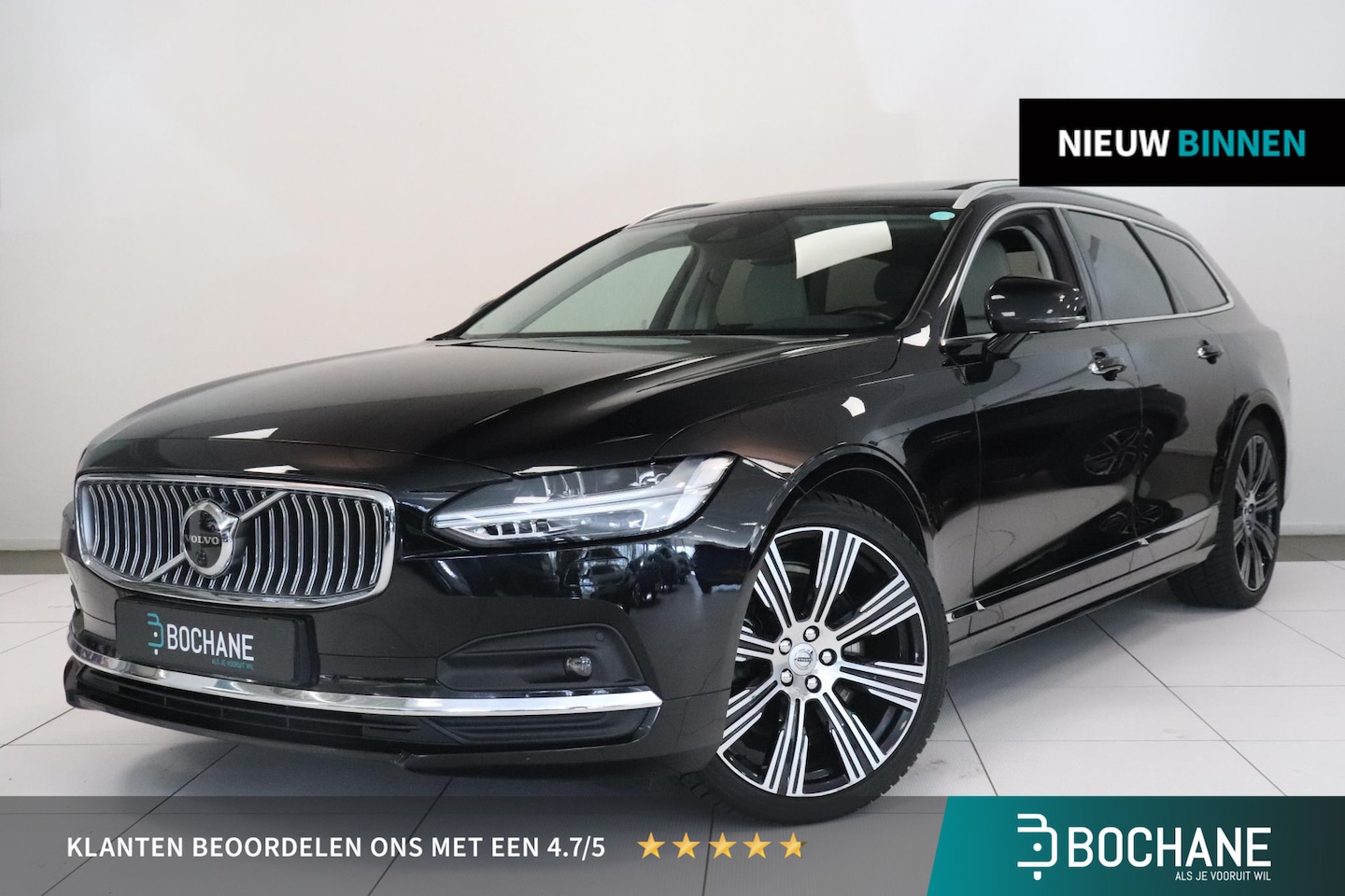 Volvo V90 - B4 Ultimate Bright | Panoramadak | Nappa Leder | Harman Kardon | 360° Camera | Memory | - AutoWereld.nl