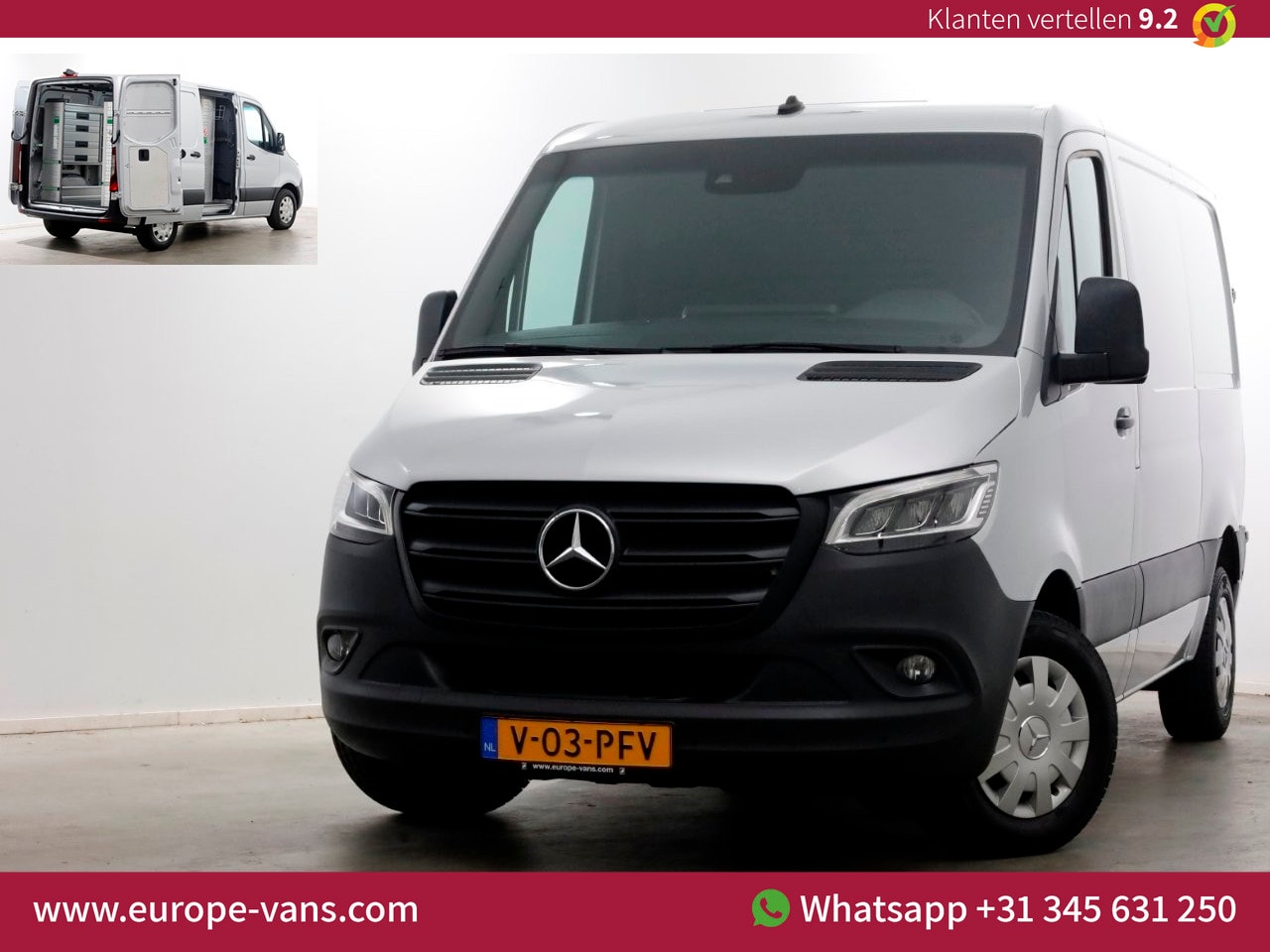 Mercedes-Benz Sprinter - 314 CDI 143pk 9G Automaat L1H1 LED/ACC/Camera/Inrichting 12-2020 - AutoWereld.nl