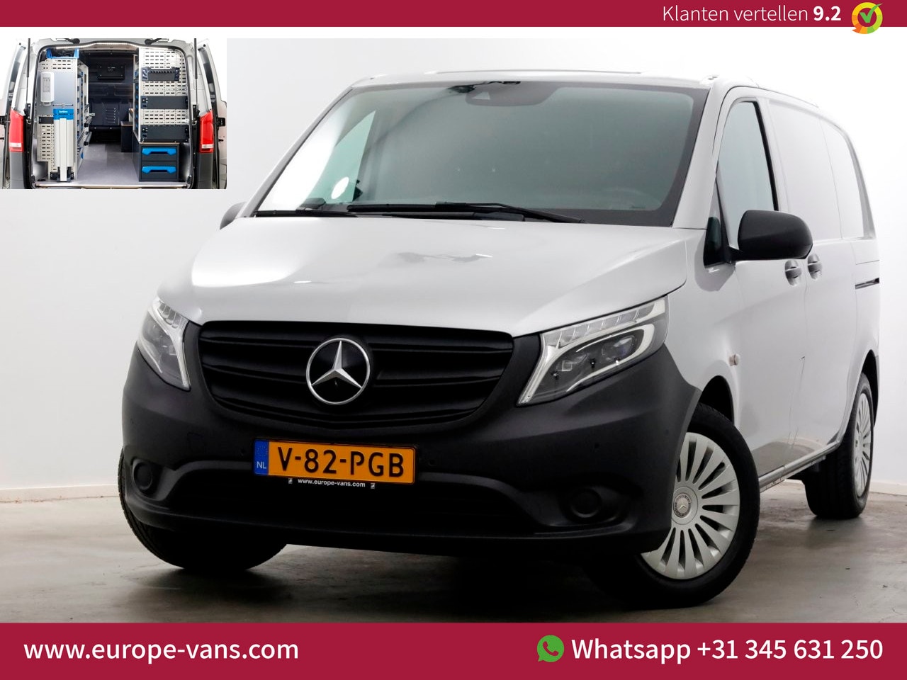 Mercedes-Benz Vito - 114 CDI 136pk Compact 9G Automaat 2x Schuifdeur/LED/Camera/Inrichting 11-2022 - AutoWereld.nl