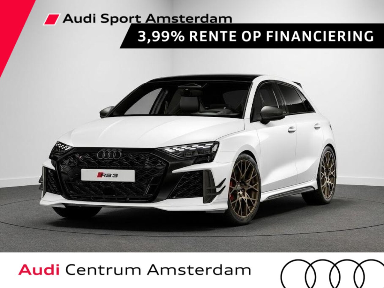 Audi RS3 - Sportback Competition Limited 2.5 TFSI 295 kW / 400 PK SB Audi Exclusive Matte Gletsjerwit - AutoWereld.nl