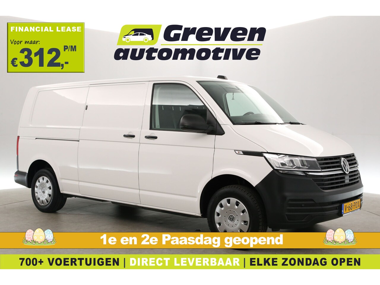 Volkswagen Transporter - 2.0 TDI L2H1 | Airco | Cruise | Carplay | 3 Zits | Trekhaak | Parkeersens. | Stoelverw. - AutoWereld.nl