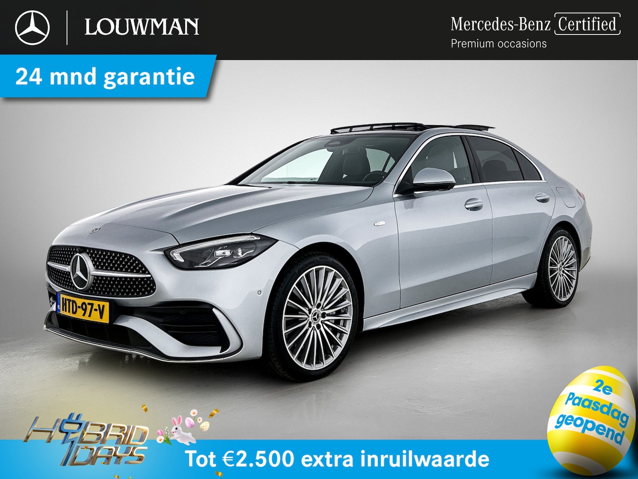 Mercedes-Benz C-klasse - 300 e Business Solution AMG AMG Line | Panorama Schuif-Kanteldak | Distronic | Lederen bek - AutoWereld.nl