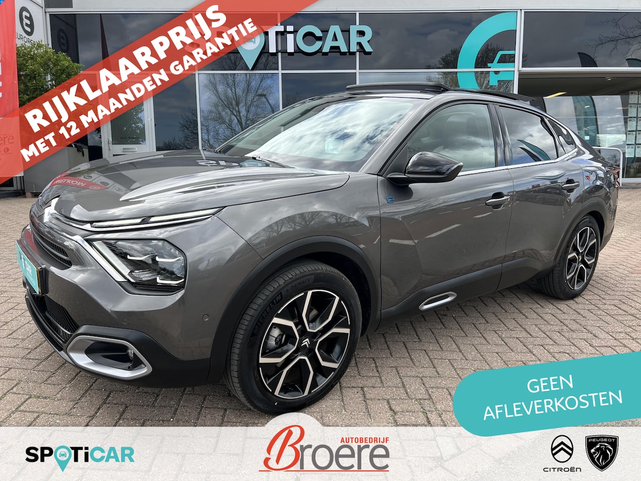 Citroën Ë-C4 X - Shine 136pk 50 kWh Range tot 350km Panoramadak - AutoWereld.nl