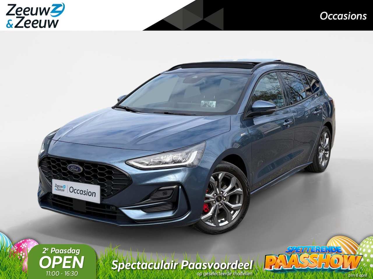 Ford Focus Wagon - 1.0 EcoBoost Hybrid ST Line X 155PK Automaat | Panoramadak | B&O | El. Achterklep | Adapti - AutoWereld.nl