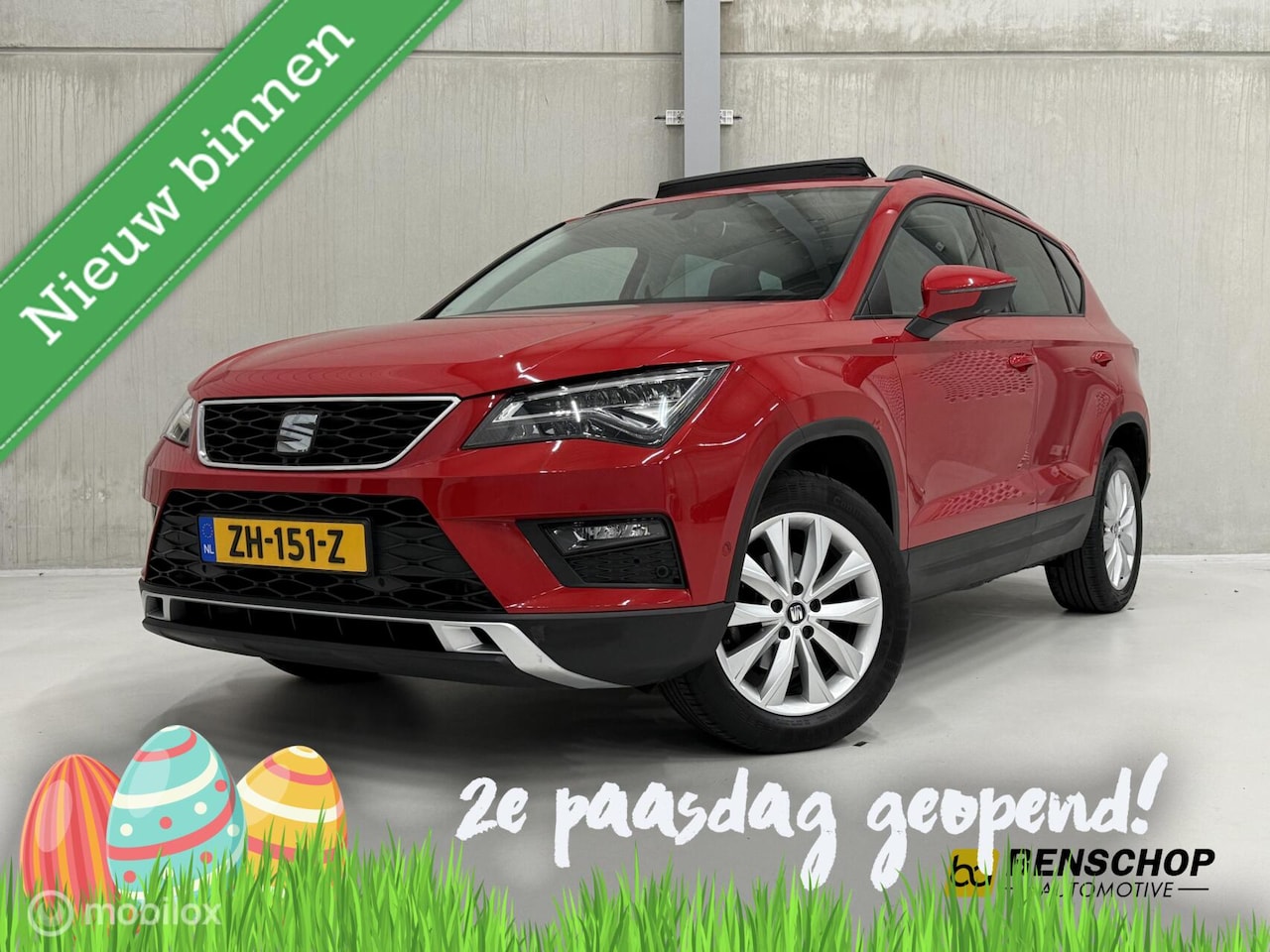 SEAT Ateca - 1.0 EcoTSI Style Panodak Navi Carplay 360 Camera Trekhaak NL Auto - AutoWereld.nl