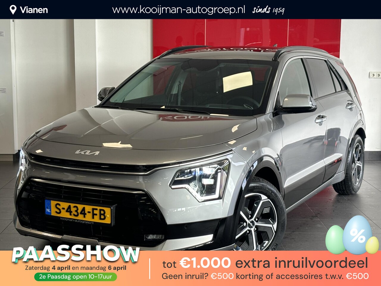 Kia Niro - 1.6 GDi Hybrid DynamicPlusLine Nieuw Geleverd, Stoel&Stuurverwarming, 1300KG Trekhgewicht, - AutoWereld.nl